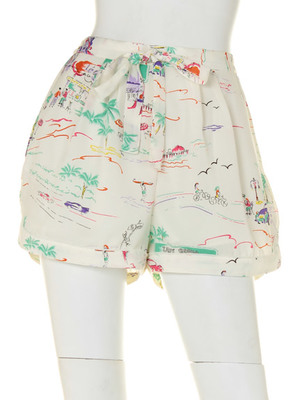 パジャマ風ショートパンツ