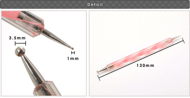 可愛いピンクのネイルドット棒