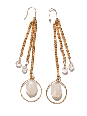 Lily Brown ストーン×チェーン2wayピアス