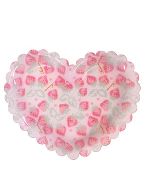 プチアクリル/ハートトレー いちご