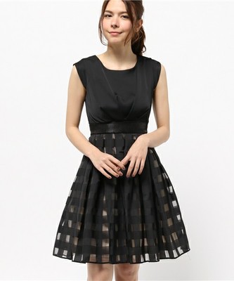 チェック切替ワンピース