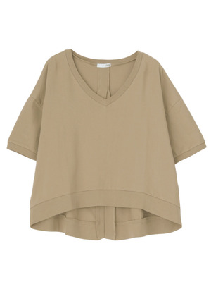 BACKスリットVネックTシャツ
