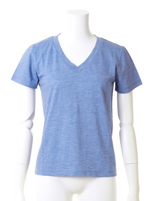 マーブル天竺V開きTシャツ