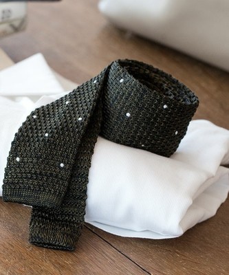 Melange Dot Knit Tie