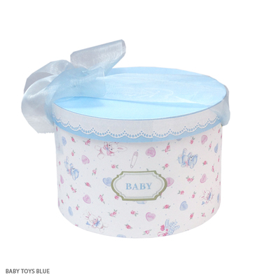 HAT BOX round BABY TOYS BLUE M