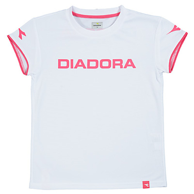 【ディアドラ】 プラクティスシャツ(ホワイト×ピンク)