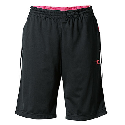 【ディアドラ】 マルチロゴ トレーニングハーフパンツ(ブラック×ピンク)