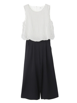 MURUA 【FEMININE】エアリーガウチョロンパース