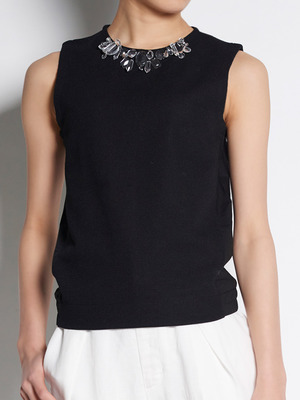 BORNY クリアビジューカットソー