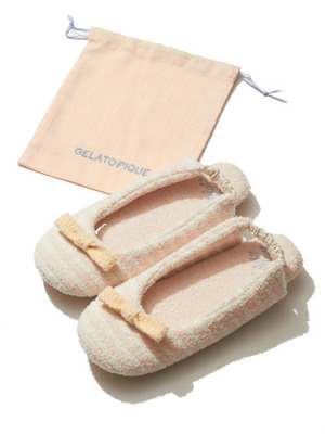 リボンボーダールームシューズ