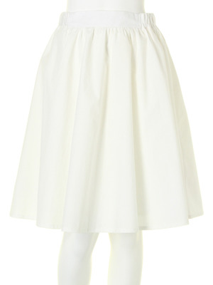 コットンギャバピーチギャザーフレアスカート