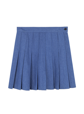 デニムプリーツスカート