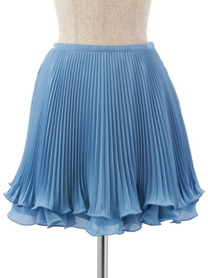 プリーツフワフワスカート