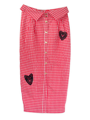 gingham heart highwaste skirt
