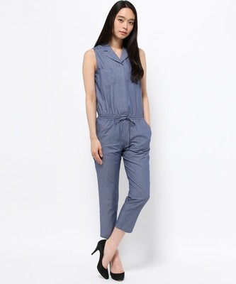 オープンカラーコンビネゾン