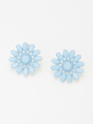 ストーンフラワーピアス