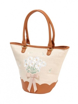 マーガレット刺繍トートバッグ/F i.n.t