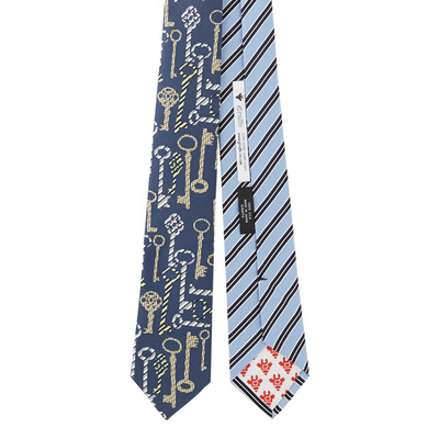 リバーシブルレジメンタルキーネクタイ YELLOW