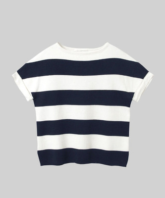 ビッグボーダープルオーバーニット