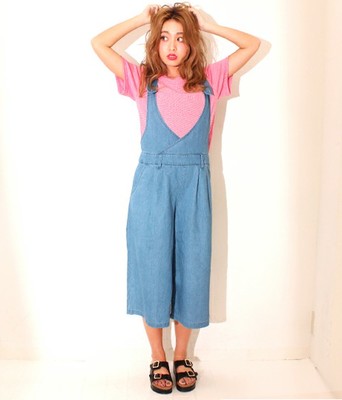 ANAP/アナップ デニムガウチョサロペット