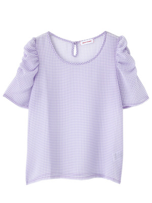 シフォンギンガムTOPS