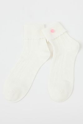 こんぺいとう付き折り返しソックス