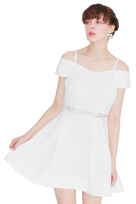 titty&Co. (ティティー アンド コー)  オフショルツイードワンピース