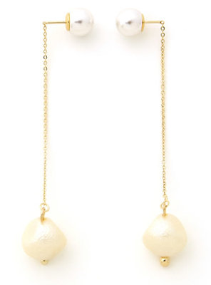 GRL グレイル 藤井リナ着用 スィングパールクラッチピアス[ae1373]