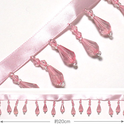 ビーズテープ (ピンク)