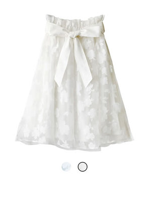 GRL グレイル フラワーオーガンジースカート[tw227]