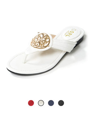 GRL グレイル ゴールドモチーフトングサンダル[gd462]