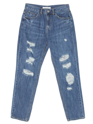 クラッシュデニムパンツ