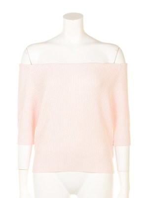 オフショルニットトップス