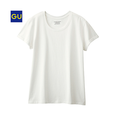 （GU）ロールアップスリーブＴ（半袖）