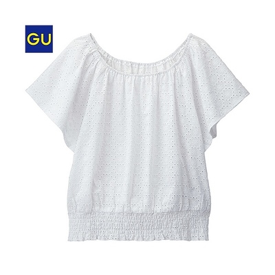 （GU）レースプルオーバー（半袖）