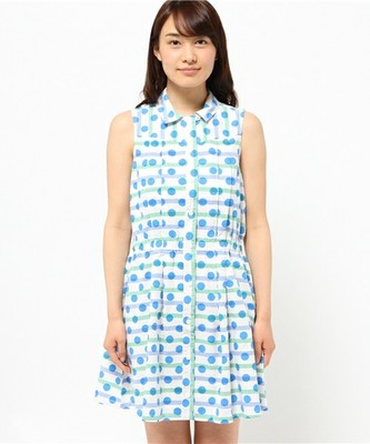 ボーダーノースリーブワンピース／Dickies