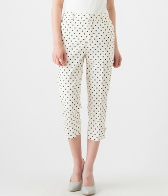 ドット柄リボン付サブリナパンツ／Rope Picnic