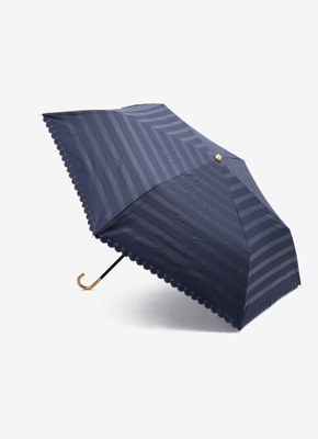 PLST w.p.c晴雨兼用遮光オパールボーダーミニ傘