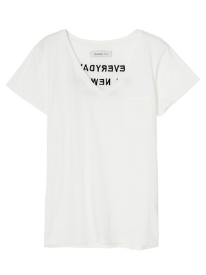 dazzlin 【R】バック刺繍ＶネックＴシャツ