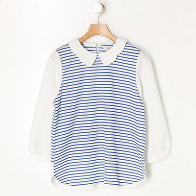 変形衿重ね着風トップス