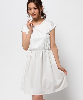 異素材ドッキングワンピース