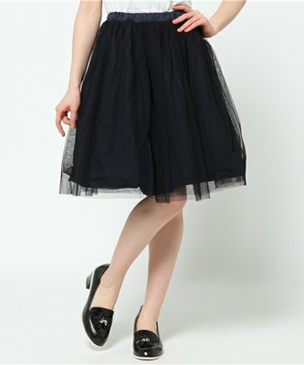 ムジリバーシブルチュールスカート