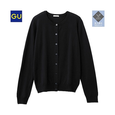 （GU）ＵＶカットクルーネックカーディガン（長袖）Ａ