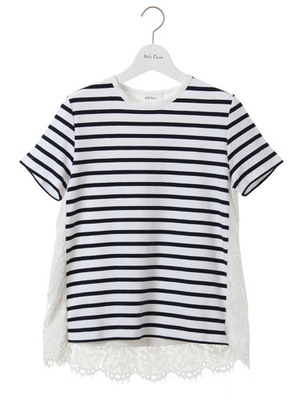 バックレースTシャツ