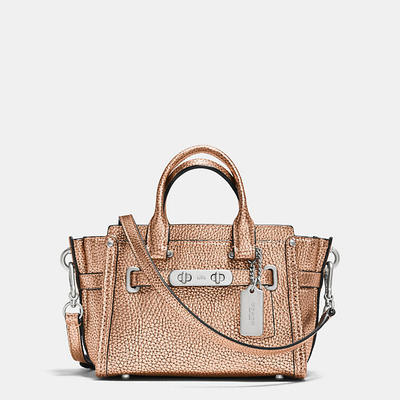 スワッガー 20 キャリーオール メタリック ティップド ぺブルド レザー