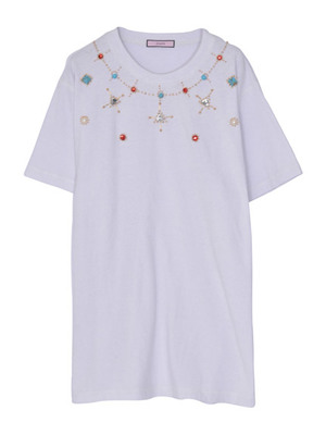 ターコイズビジューTシャツ