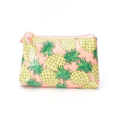 パイナップルプリント2ルームポーチ