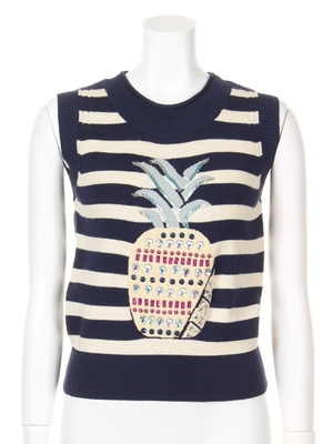 モチーフビジューニットトップス