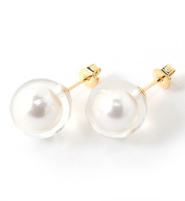 アクリル ボール パール ピアス