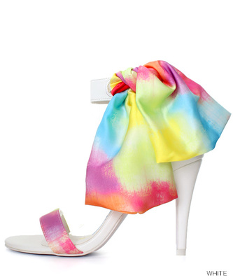 【5/29 AM10:00～発売開始】レインボーカラースカーフデザインサンダル/DS4372/Y